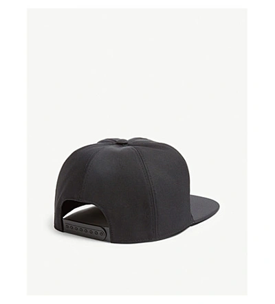 Shop Givenchy Cotton Snapback Cap In Black/white