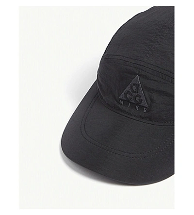 Shop Nike Embroidered Logo Nylon Baseball Cap In Black