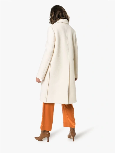 Shop Marni Single-breasted Wool Coat In White