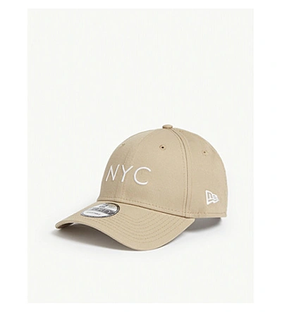 Shop New Era 9forty Essential Baseball Cap In Camel Optic White