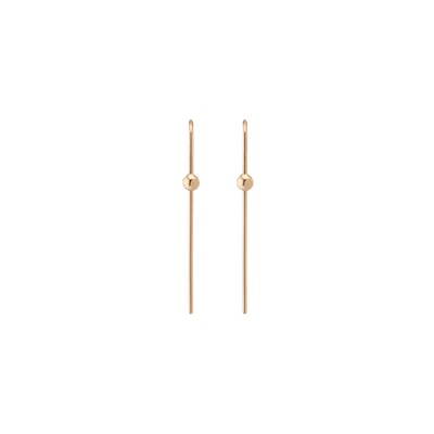 Shop Aurate Long Gold Ball Hook Earrings In Gold/ White
