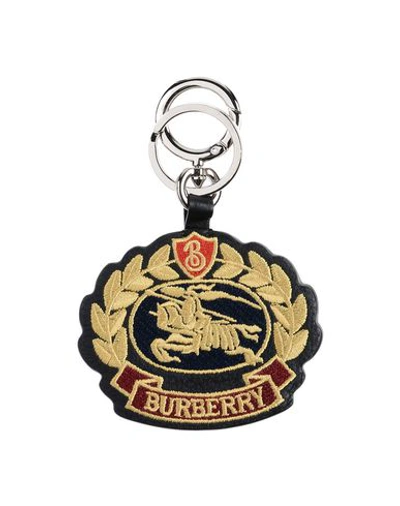 Shop Burberry Key Rings In Black