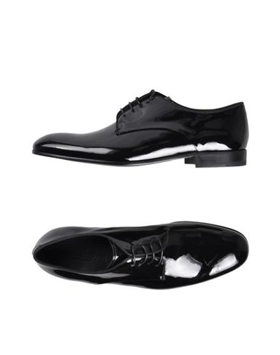 Shop Giorgio Armani Laced Shoes In Black