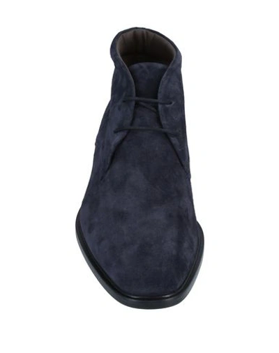 Shop Tod's Boots In Dark Blue