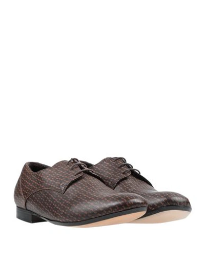Shop Pollini Laced Shoes In Cocoa
