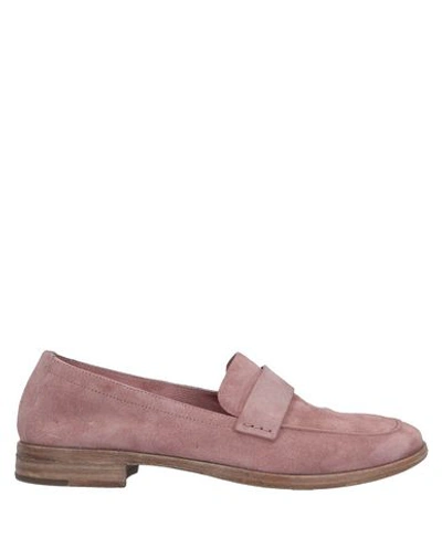 Shop Del Carlo Woman Loafers Pastel Pink Size 8 Soft Leather