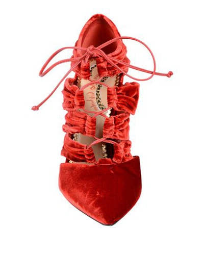 Shop Charlotte Olympia Booties In Red