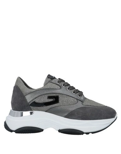 Shop Alberto Guardiani Sneakers In Platinum