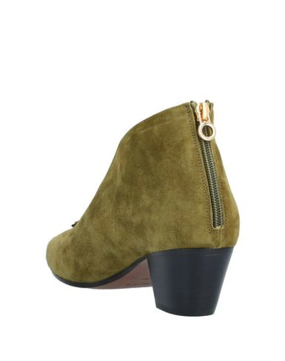 Shop L'autre Chose Ankle Boot In Military Green