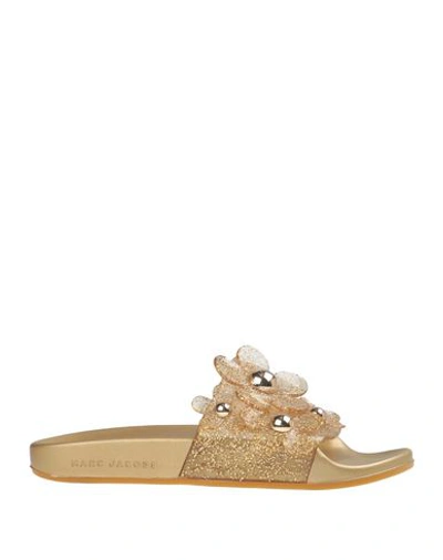 Shop Marc Jacobs Sandals In Gold