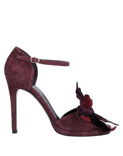 Shop Anna F Sandals In Deep Purple