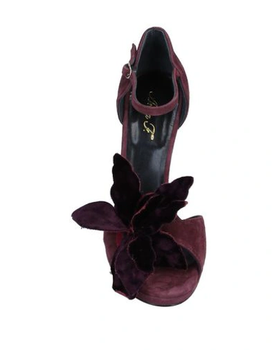 Shop Anna F Sandals In Deep Purple