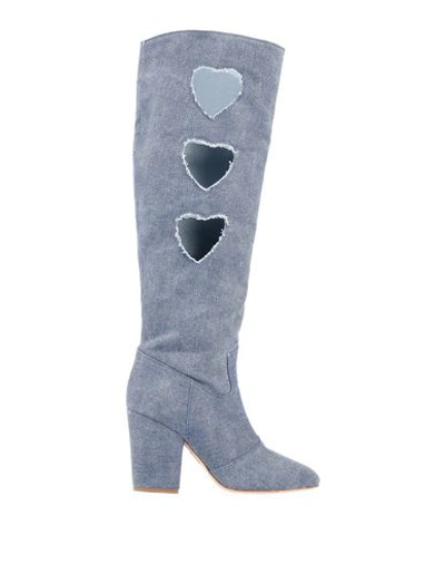 Shop Chiara Ferragni Boots In Slate Blue