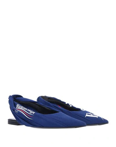 Shop Balenciaga Ballet Flats In Blue