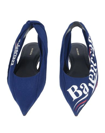 Shop Balenciaga Ballet Flats In Blue