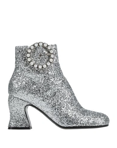 Shop Mcq By Alexander Mcqueen Ankle Boot In Silver