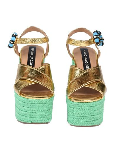 Shop Marc Jacobs Sandals In Gold