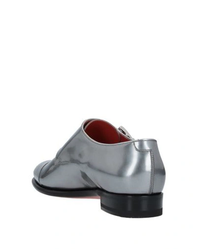 Shop Santoni Loafers In Silver