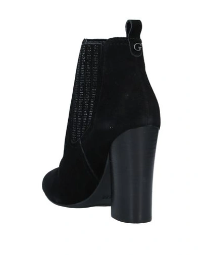 Shop Guess Woman Ankle Boots Black Size 10 Soft Leather, Textile Fibers