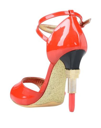 Shop Alberto Guardiani Sandals In Red