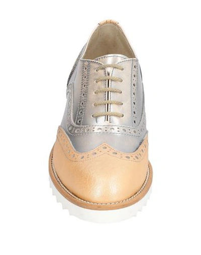 Shop Alberto Guardiani Lace-up Shoes In Silver