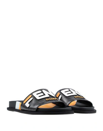 Shop Fendi Sandals In Black