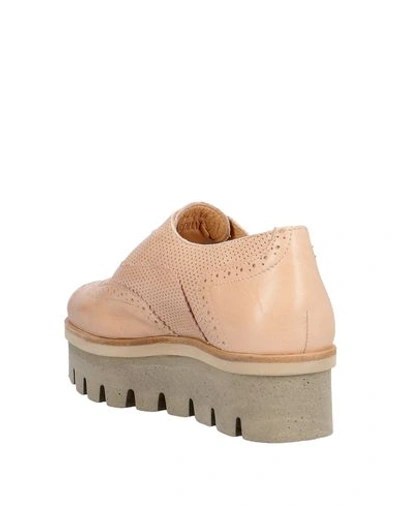 Shop Alberto Guardiani Lace-up Shoes In Pastel Pink
