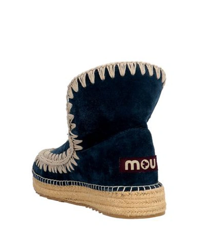 Shop Mou Woman Ankle Boots Slate Blue Size 6 Soft Leather