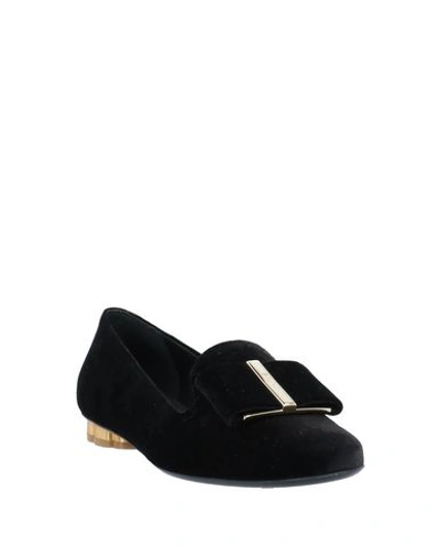 Shop Ferragamo Woman Loafers Black Size 6.5 Textile Fibers