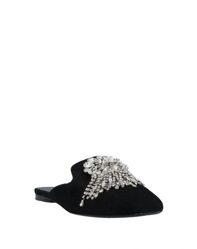 Shop Ermanno Scervino Woman Mules & Clogs Black Size 6.5 Soft Leather
