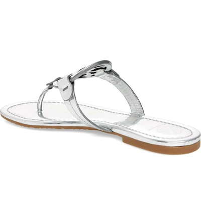 Shop Tory Burch Miller Flip Flop In Silver