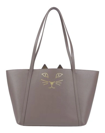 Shop Charlotte Olympia Shoulder Bag In Dove Grey