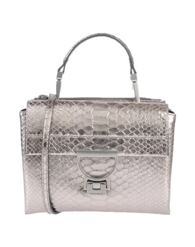 Shop Coccinelle Handbags In Platinum