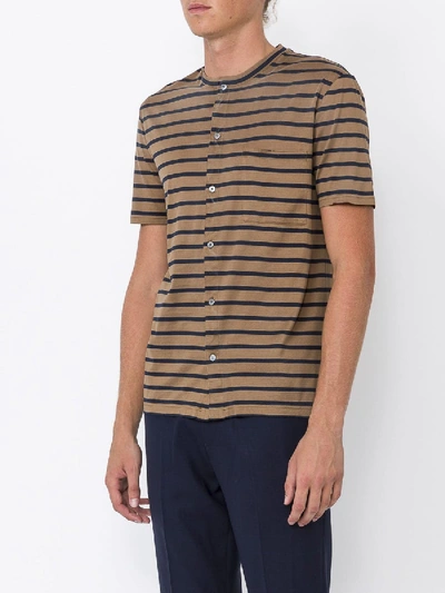 Shop Lanvin Striped Polo Shirt