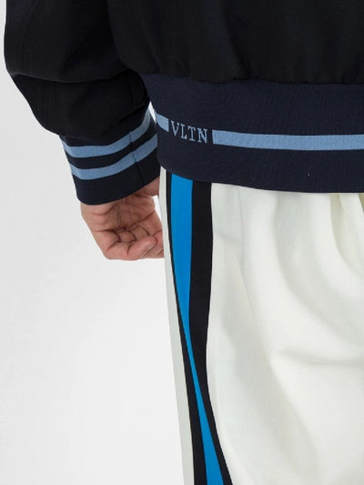 Shop Valentino Navy Tack Jacket