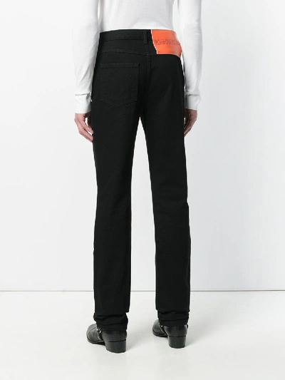 Shop Calvin Klein 205w39nyc Straight Leg Jeans In Black