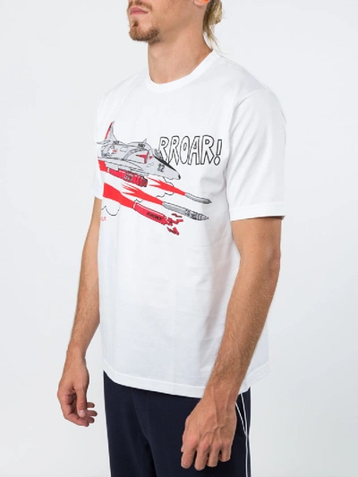 Shop Junya Watanabe Rroar T-shirt In White