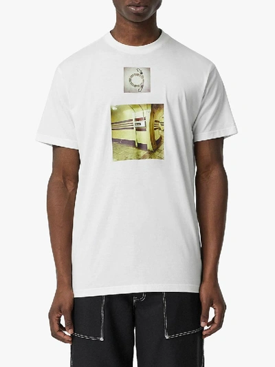 Shop Burberry Montage Print T-shirt White