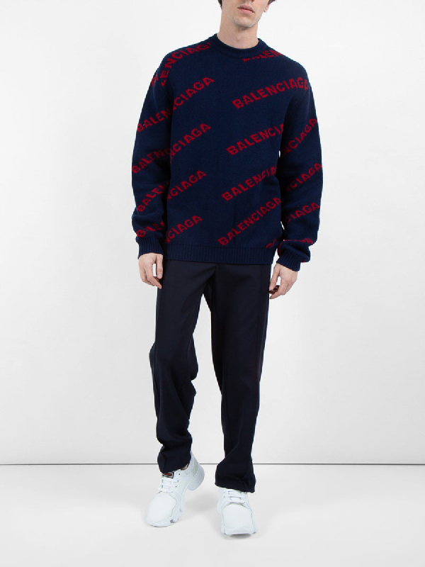 45+ Balenciaga Logo Intarsia Wool Sweater Pictures
