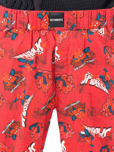 Shop Vetements Red Graphic Pajama Pants