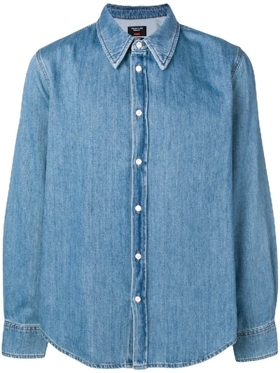 Shop Calvin Klein 205w39nyc Jaws Denim Shirt In Blue