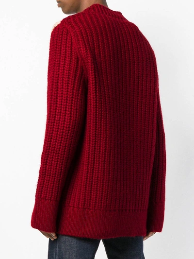 Shop Calvin Klein 205w39nyc Oversized Chunky Stripe Sweater