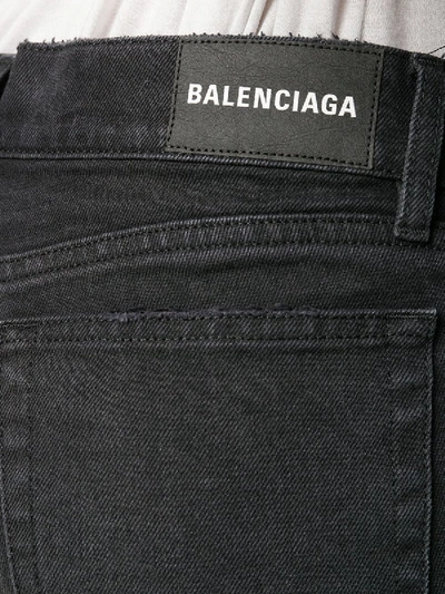 Shop Balenciaga Fitted 5-pocket Jeans In Black