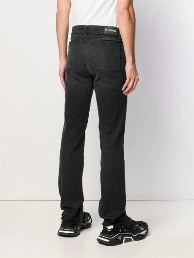 Shop Balenciaga Fitted 5-pocket Jeans In Black