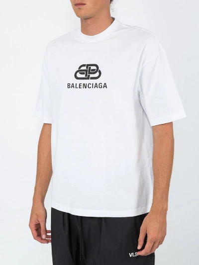 Shop Balenciaga Logo T-shirt White