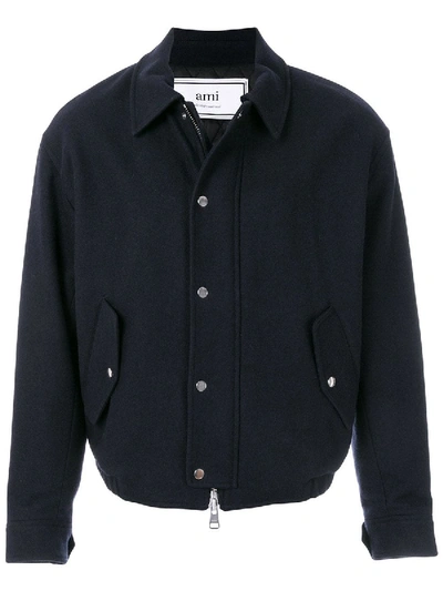 Shop Ami Alexandre Mattiussi Quilted Zipped Jacket