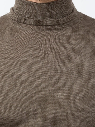 Shop Neil Barrett Roll-neck Fitted Jumper Grey