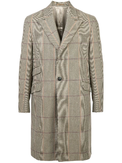 Shop Holiday Checked Coat In Brown