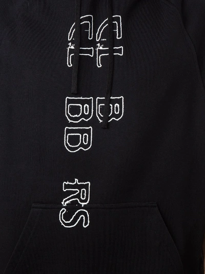 Shop Raf Simons Sleeveless Graphic Hoodie In White