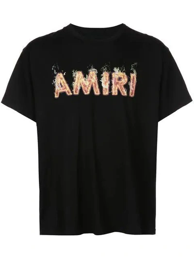 Shop Amiri Logo Flame T-shirt